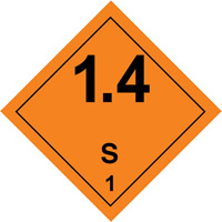 Hazardous Material Handling Labels, 4" L x 4" W, Black on Orange SGQ529 | Superchem Industries
