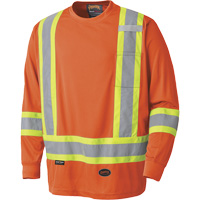 6995 High-Visibility Long Sleeved Shirt, Polyester, X-Small, High Visibility Orange Superchem Industries