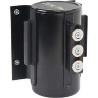 Barri&egrave;re &agrave; fixation murale avec ruban magn&eacute;tique, Acier, Fixation par vis, 12', Ruban Noir Superchem Industries