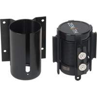 Barri&egrave;re &agrave; fixation murale avec ruban magn&eacute;tique, Acier, Fixation par vis, 7', Ruban Noir Superchem Industries