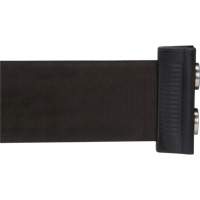 Barri&egrave;re &agrave; fixation murale avec ruban magn&eacute;tique, Acier, Fixation par vis, 7', Ruban Noir Superchem Industries