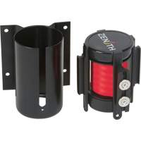 Barri&egrave;re &agrave; fixation murale avec ruban magn&eacute;tique, Acier, Fixation par vis, 7', Ruban Rouge Superchem Industries