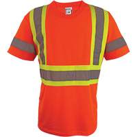Short Sleeve Safety T-Shirt, Polyester, 2X-Large, High Visibility Orange Superchem Industries
