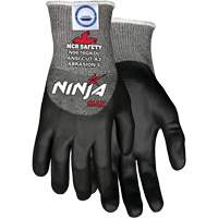Ninja&reg; Max Cut Resistant Gloves, Size Medium, 10 Gauge, Bi-Polymer Coated, Dyneema&reg; Shell, ASTM ANSI Level A3 Superchem Industries