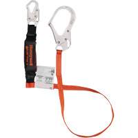 Titan Shock-Absorbing Lanyard, 6', Locking Rebar Hook Center, Locking Snap Hook Leg Ends, Polyester Superchem Industries