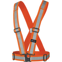 5591 Bretelle de s&eacute;curit&eacute; de ajustable, Orange haute visibilit&eacute;, Couleur r&eacute;fl&eacute;chissante Argent, Taille unique Superchem Industries