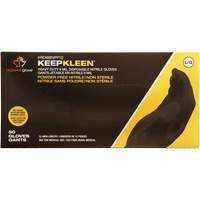 KeepKleen&reg; Disposable Gloves, Small, Nitrile, 8-mil, Powder-Free, Black Superchem Industries