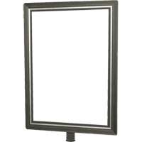 Porte-enseigne vertical robuste pour montant classique, Chrome satin&eacute; Superchem Industries