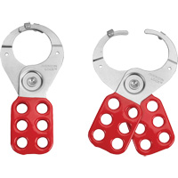 Tabbed Steel Lockout Hasp, Red Superchem Industries