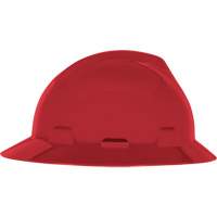 Casque de s&eacute;curit&eacute; &agrave; fente et bordure compl&egrave;te V-Gard, Suspension &agrave; douille, Non ventil&eacute; Superchem Industries
