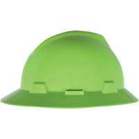 Casque de s&eacute;curit&eacute; &agrave; fente et bordure compl&egrave;te V-Gard, Suspension &agrave; douille, Non ventil&eacute; Superchem Industries