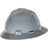 Casque de s&eacute;curit&eacute; &agrave; fente et bordure compl&egrave;te V-Gard, Suspension &agrave; douille, Non ventil&eacute; Superchem Industries