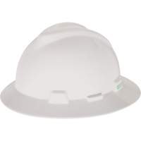 Casque de s&eacute;curit&eacute; &agrave; fente et bordure compl&egrave;te V-Gard, Suspension &agrave; douille, Non ventil&eacute; Superchem Industries