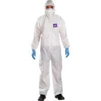 Alphatec Microchem Coveralls with Collar, Large, White, SMS Superchem Industries