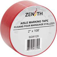 Ruban pour marquage d'all&eacute;es, 2" x 108', PVC, Rouge Superchem Industries