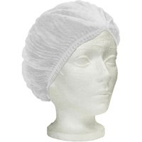 Ronco Care Pleated Bouffant Cap, Polypropylene, 24", White Superchem Industries