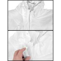 Premium Hooded Coveralls, Medium, White, Microporous Superchem Industries