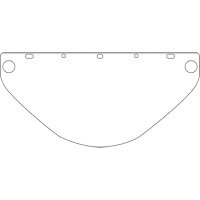 Dynamic Universal Fit Safety Visor, Polycarbonate, Clear Tint Superchem Industries