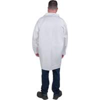 Protective Lab Coat, Microporous, White, Medium Superchem Industries