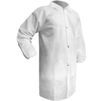 Care Lab Coat, Polypropylene, White, Small Superchem Industries