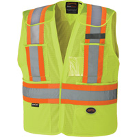 6933 High-Visibility Drop Shoulder Safety Tear-Away Vest, High Visibility Lime-Yellow, Medium/Small, Polyester Superchem Industries