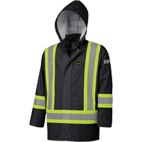 5894BK Fire-Resistant Waterproof Safety Jacket, Polyurethane, Black, X-Small Superchem Industries