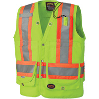 6696 Veste de s&eacute;curit&eacute; pour arpenteur, Jaune lime haute visibilit&eacute;, 4T-Grand, Polyester Superchem Industries