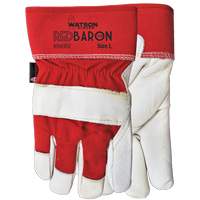 Red Baron Fitter's Gloves, Large, Grain Cowhide Palm, Sherpa Inner Lining Superchem Industries