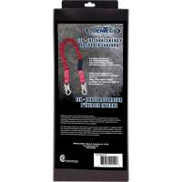 Longe amortisseuse interne ShockSorb, 6', Point d'ancrage &agrave; Crochet mousqueton, Crochet mousqueton aux jambes, Polyester Superchem Industries