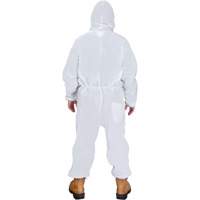 Hooded Coveralls, Medium, White, SMS Superchem Industries