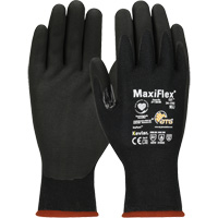 ATG MaxiFlex&reg; Cut Touchscreen Compatible Gloves, Size X-Small, 15 Gauge, Foam Nitrile Coated, Polyester/Kevlar&reg; Shell, ASTM ANSI Level A4/EN 388 Level 3/EN 388 Level D Superchem Industries