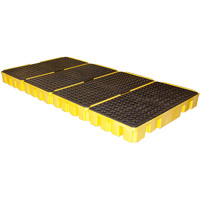 Palette &agrave; profil bas pour contr&ocirc;le des d&eacute;versements, Capacit&eacute; de d&eacute;versement 102 gal. US, 96" x 49" x 6,5" Superchem Industries