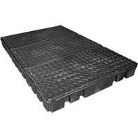 Palette de confinement des d&eacute;versements &agrave; profil bas Black Diamond, Capacit&eacute; de d&eacute;versement 76.5 gal. US, 72" x 49" x 6,5" Superchem Industries