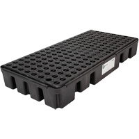 Palette de confinement des d&eacute;versements &agrave; profil bas Black Diamond, Capacit&eacute; de d&eacute;versement 25.5 gal. US, 49" x 24" x 6,5" Superchem Industries