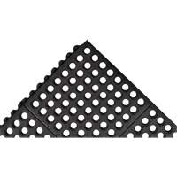 Tapis antifatigue &agrave; imbrication Cushion-Ease 550, &agrave; fentes, 3' x 3' x 3/4", Noir, Caoutchouc Superchem Industries
