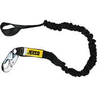 Arc Flash Shock Absorbing Lanyard, 6', Locking Snap Hook Center, Choke-Off Loop Leg Ends, Nylon Superchem Industries