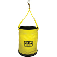 Vinyl Coated Collapsible Bucket, 11" L x 11" W x 16" H, Nylon, Black/Yellow Superchem Industries
