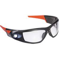 SPG500 Rechargeable Inspection Beam Safety Glasses, Clear Lens, ANSI Z87+ Superchem Industries