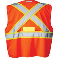 SV350 X-Back Safety Vest with Light, High Visibility Orange, Small, Polyester Superchem Industries