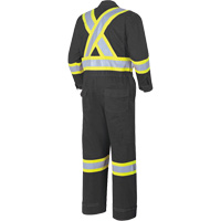 7702BK FR-Tech&reg; 88/12 FR Arc Rated Coveralls, Size 36, Black, 9.7 cal/cm² Superchem Industries