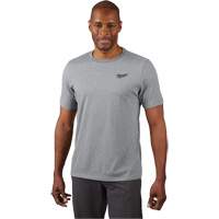 Hybrid Work Tee Shirt, Men's, Small, Grey Superchem Industries