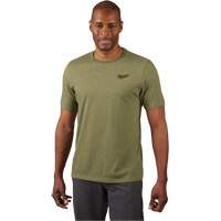 Hybrid Work Tee Shirt, Men's, Small, Green Superchem Industries