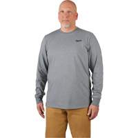 Hybrid Work Tee Shirt, Men's, Small, Grey Superchem Industries