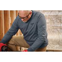 Hybrid Work Tee Shirt, Men's, Small, Blue Superchem Industries