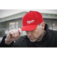 Flexfit&reg; Fitted Hat, Red, Poly-Cotton Superchem Industries