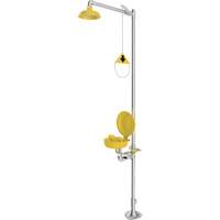 Douche durgence et douche oculaire combin&eacute;es, Socle Superchem Industries