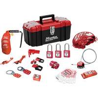 Standard Lockout Kit with Zenex Thermoplastic Locks, Electrical/Valve Kit, 27 Components Superchem Industries