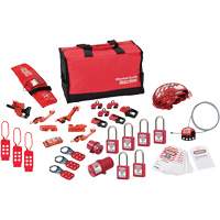 Premier Lockout Kit with Zenex Thermoplastic Locks, Electrical/Valve Kit, 34 Components Superchem Industries