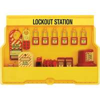 Premier Electrical Lockout Station, Thermoplastic Padlocks, 16 Padlock Capacity, Padlocks Included Superchem Industries