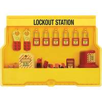 Premier Electrical Lockout Station, Thermoplastic Padlocks, 16 Padlock Capacity, Padlocks Included Superchem Industries